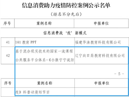 數字教育新賦能 園企向日葵教育科技入選信息消費助力疫情防控案例集